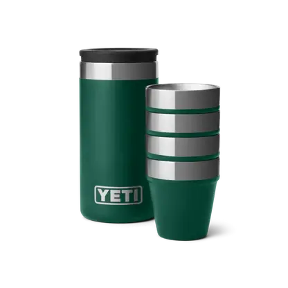 YETI Shot Glasses with Carrying Case in Black Forest Green