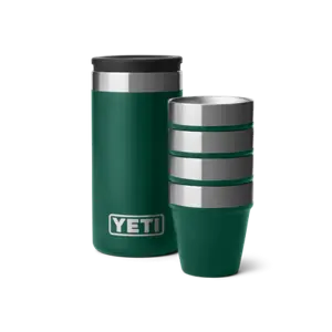 YETI Shot Glasses with Carrying Case in Black Forest Green