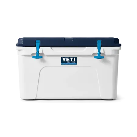 YETI Tundra 45 Hard Cooler in White / Blue