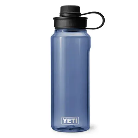 YETI Yonder 1L Water Bottle with Tether Cap in Navy